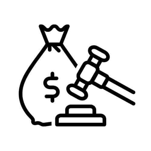 Judge and Money Icon